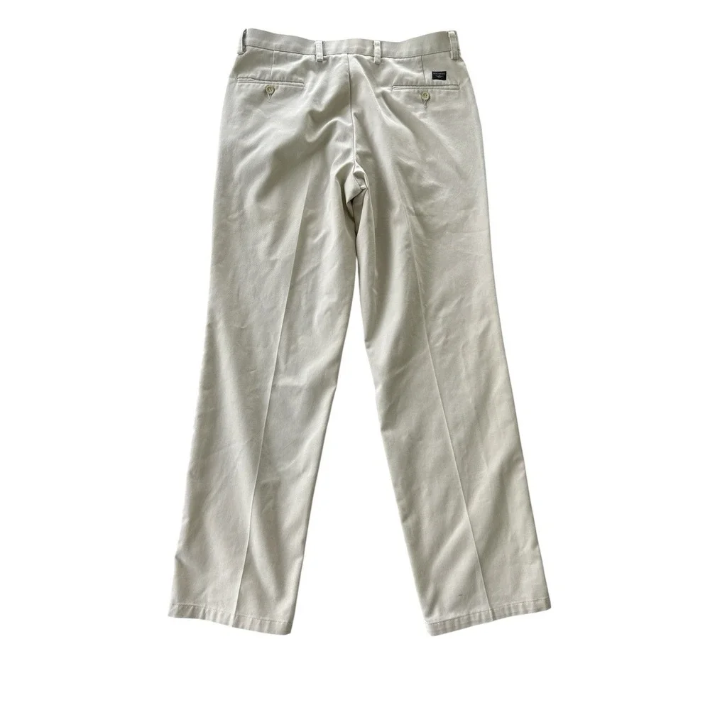 Men's Dockers Class A Cotton Flat Front Pants Lt Beige 34x34 Individual Fit